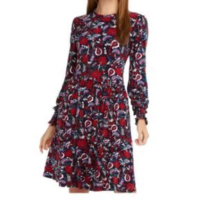 Draper James Paisley Kitty Long Sleeve Dress Size XS
